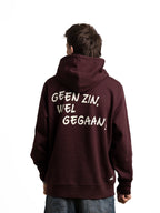 Red Brown eb. Hoodie Geen zin, wel gegaan!
