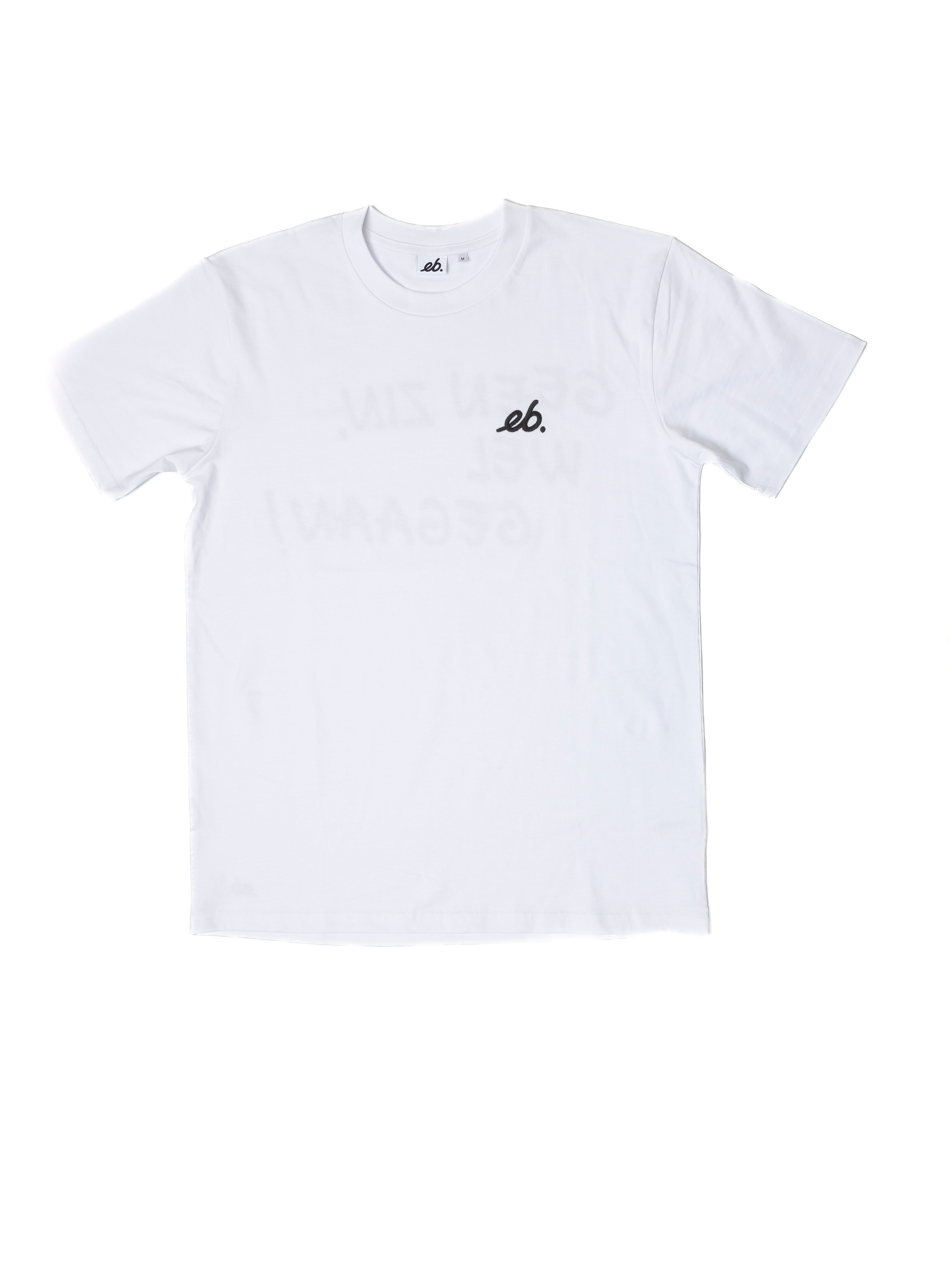 Wit T-shirt: Geen zin, wel gegaan!