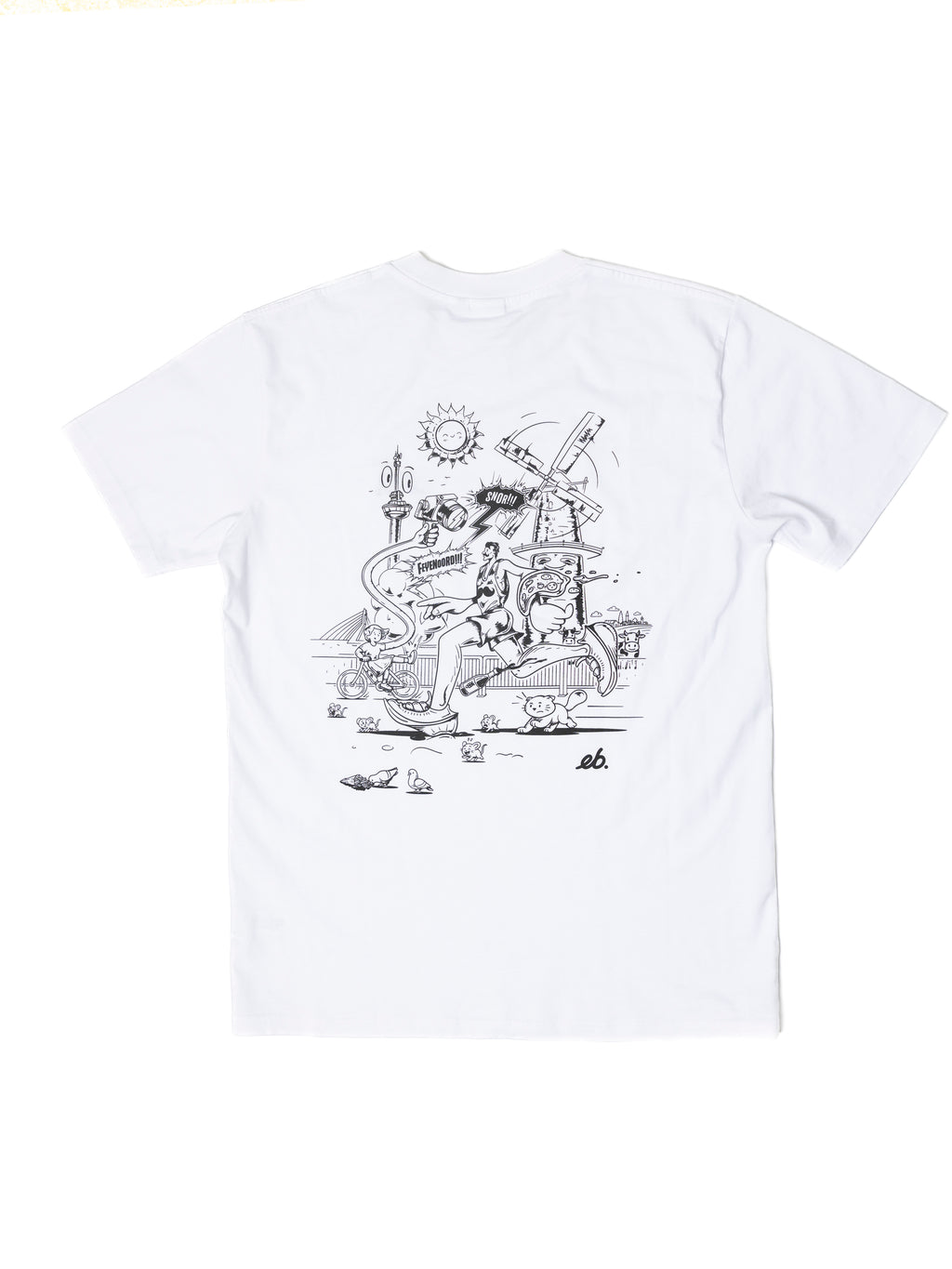 Wit T-shirt: Run by Emiel