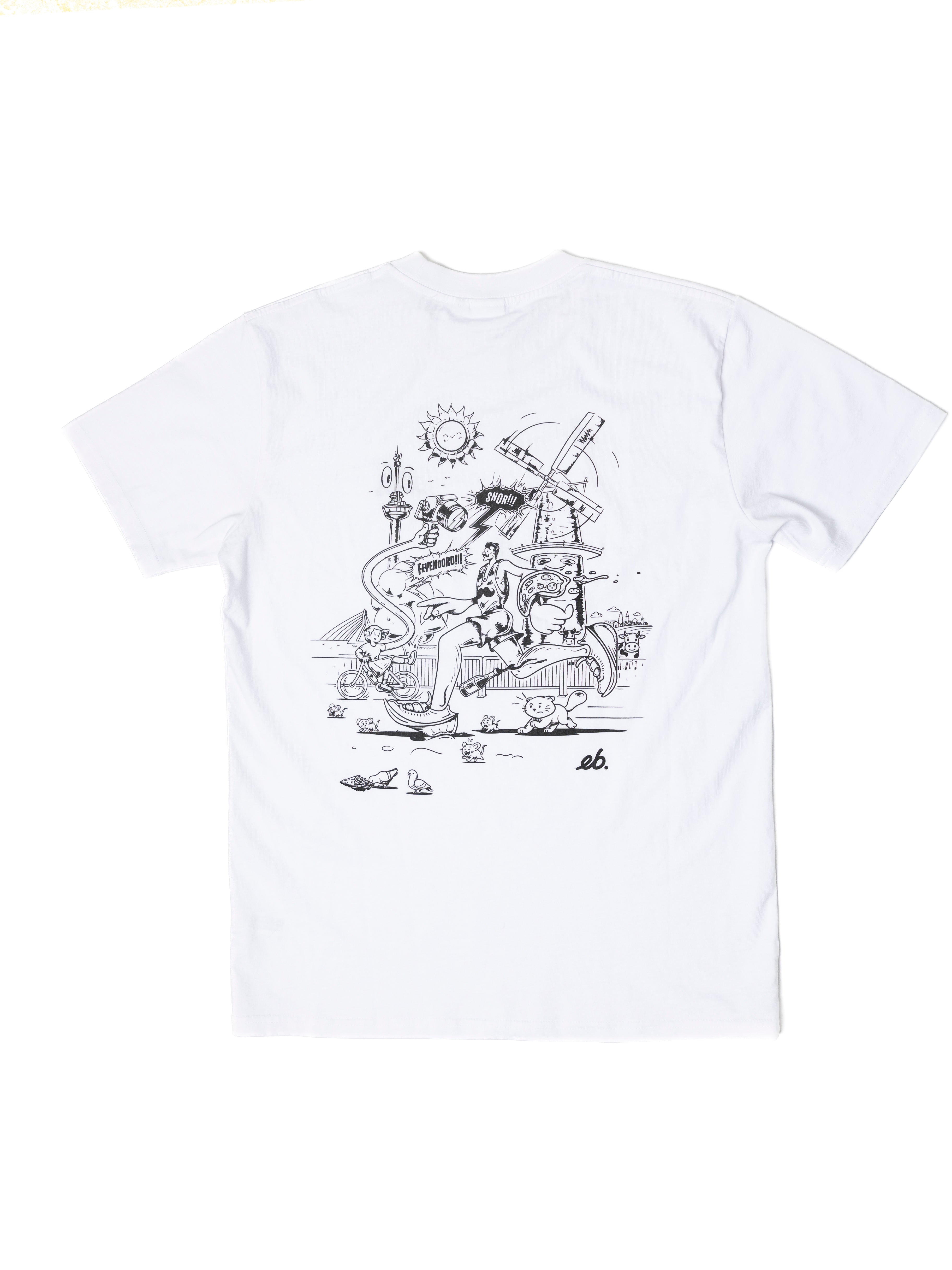 Wit T-shirt: Run by Emiel